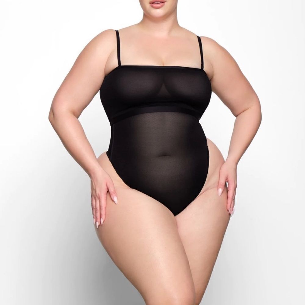SKIMS NWOT Sheer Sculpt High Waist Thong In Cocoa Brown Shaping Shapewear